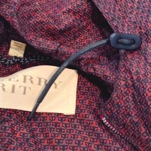 BURBERRY Men's XL Stunning Red and Blue Windbreaker